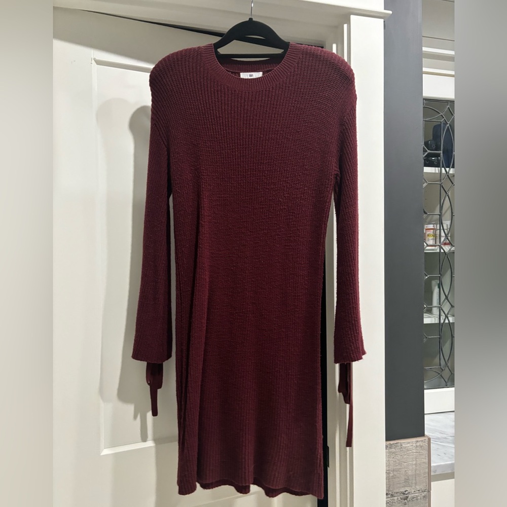 Brass Plum burgundy knit dress